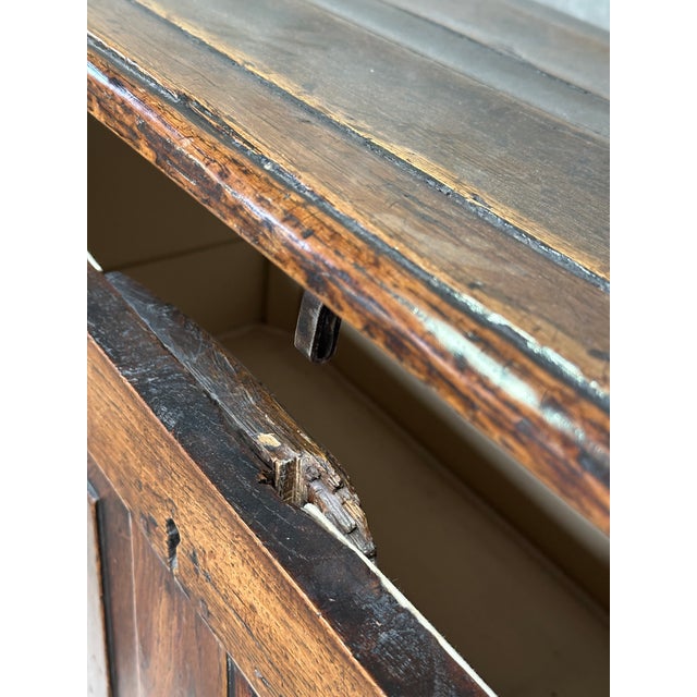 18th C English Oak Mule Chest George III Blanket Chest Paneled 54.5” For Sale - Image 12 of 18