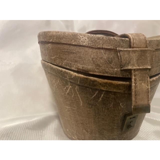 Victorian Antique Leather Top Hat Box Case - Late 19th Century For Sale - Image 3 of 18