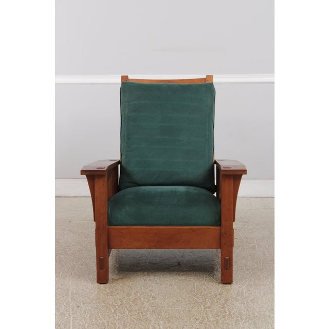 Age: C.1997 Details: Finish No. 713 Solid Cherry Adjustable Back High Quality Construction Spindle Sides Arts & Crafts...