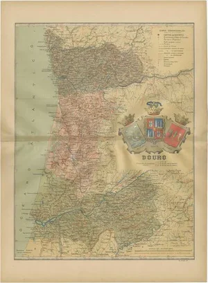Map of The River of Tradition and Wine in Portugal, 1903