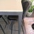 Contemporary Tall Room & Board Parsons Table With 4 Leather Room & Board Bar Stools For Sale - Image 3 of 13