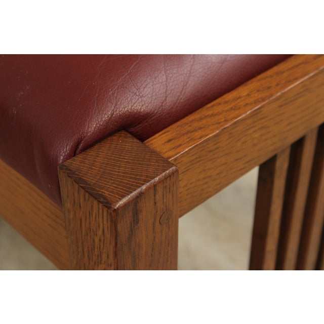 Brown Stickley Mission Oak Arts & Crafts Long Bench For Sale - Image 8 of 12