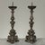 Silver Pair of 18th Century Italian Baroque Silver Gilded Candlesticks For Sale - Image 8 of 18