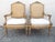 A pair of antique French Louis XVI style armchairs or fauteuils, c.1900 A good looking pair of chairs in distressed...