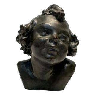 Bronze Bust of Child For Sale
