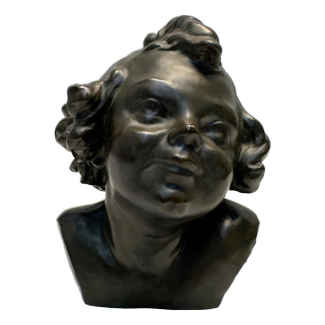 Bronze Bust of Child For Sale