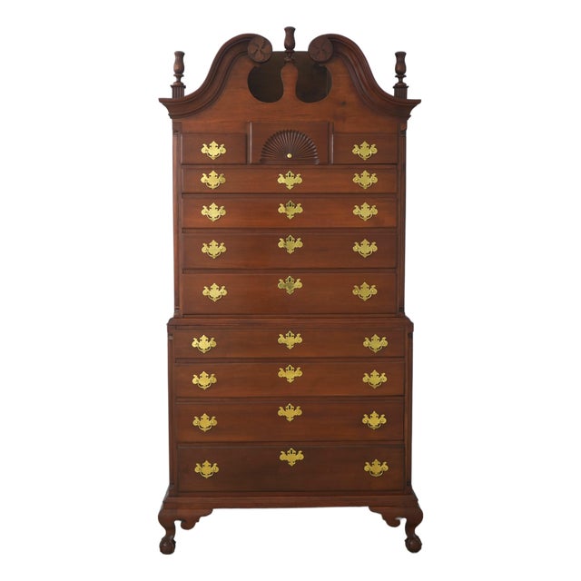 Antique 18th Century Clawfoot Cherry Queen Anne Highboy Chest on Chest For Sale