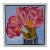 Modern Abstract Floral Folk Art Acrylic Painting on Canvas, Signed, Framed, Dated For Sale