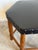 Mid-Century Modern Black Leather Hexagonal Ottoman With Wooden Legs Danish Mid-Century Modern 1970s For Sale - Image 3 of 9