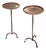 Mid-Century Modern Spanish Martini Tables in Gilded Wrought Iron, 1960s, Set of 2 For Sale