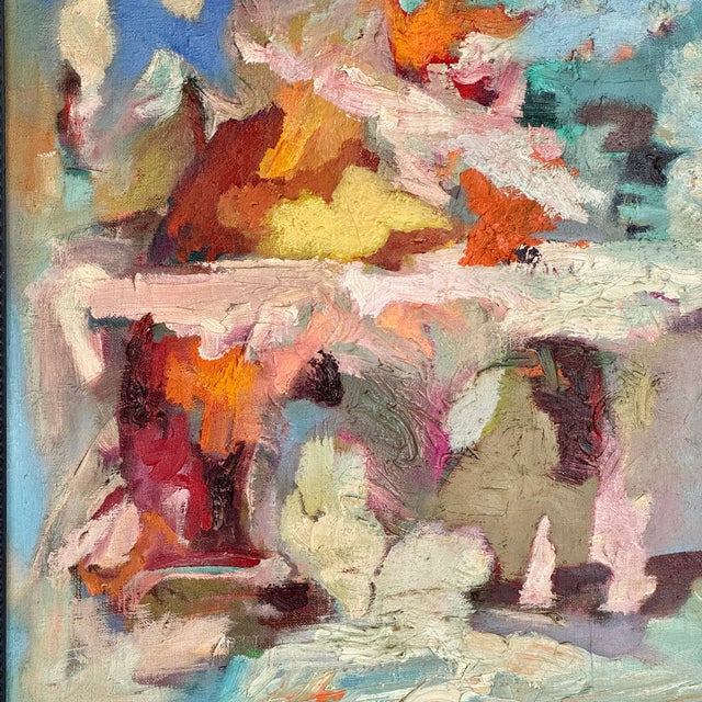 Original Vintage New York Artist Eugene Arcieri Bright O/C Mid 20th C. Framed Painting For Sale In New York - Image 6 of 10