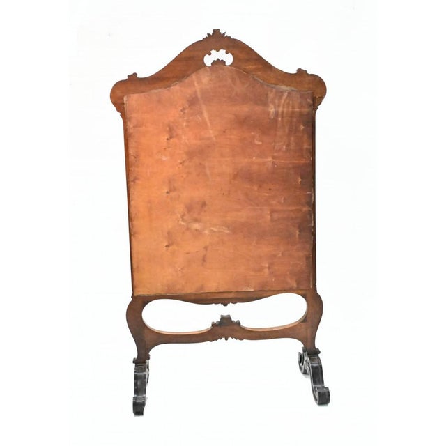 Brown Victorian Hand Woven Tapestry Screen Needlepoint, 1840s For Sale - Image 8 of 12