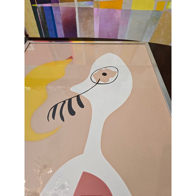 Beige 1960s Vintage Mid Century Modern Plate-Signed Reproduction Print After Miro For Sale - Image 8 of 9