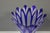 Blue Large Bohemian Crystal Lotus Vase, 1950s For Sale - Image 8 of 11