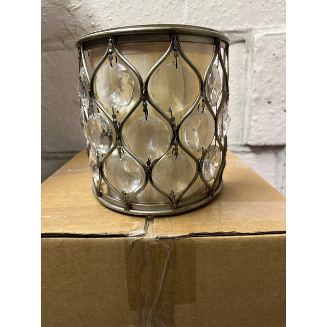 21st Century Contemporary Crystal and Silver Wall Sconces, a Pair For Sale - Image 10 of 10