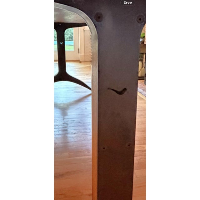 2010s Custom Handcrafted Black Walnut Dining Table With Sculptural Pedestal Base For Sale - Image 5 of 18
