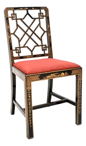 Antique Lacquered Chinoiserie Chair, 1900