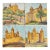19th Century Set of Four Tiles Depicting Castles, Portuguese For Sale