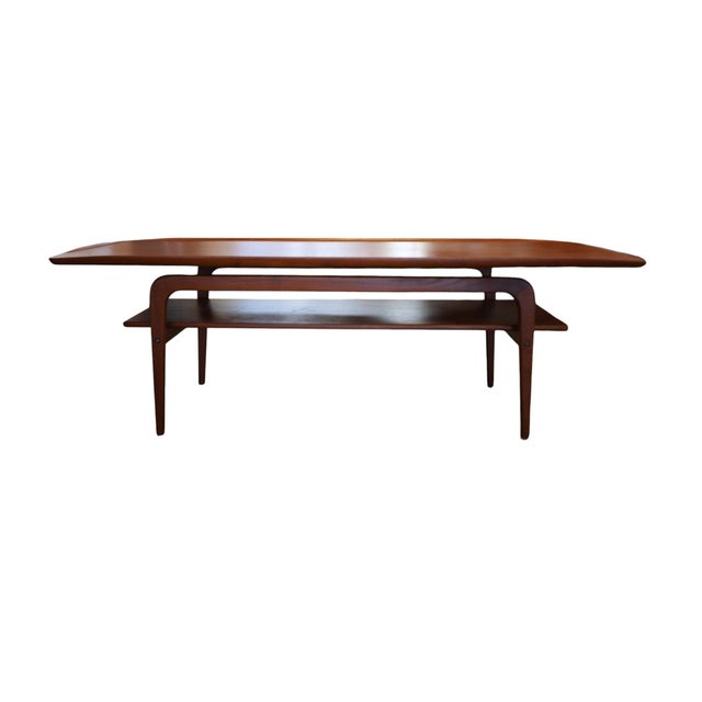 Wood Vintage Teak Coffee Table by Arne Hovmand Olsen, 1960s For Sale - Image 7 of 15