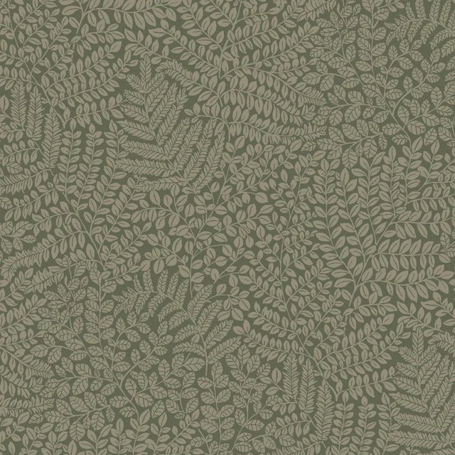 Sample - Borastapeter Bladverk Wallpaper in Spruce For Sale