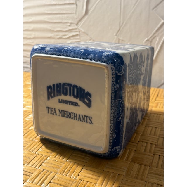 Blue Vintage Blue Willow Ringstons Tea Merchants Limited Edition Ginger Jar For Sale - Image 8 of 9