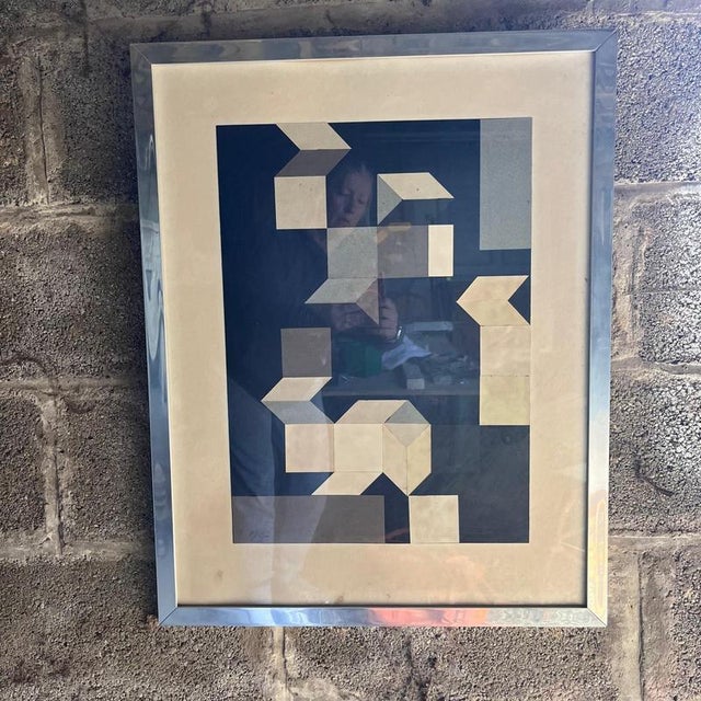 Abstract Geometric Composition, Print, Framed For Sale - Image 14 of 14