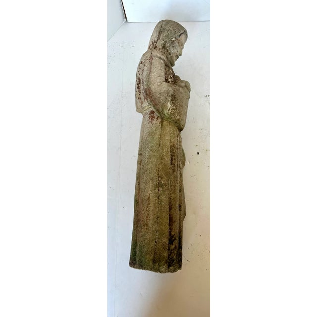 Vintage Saint Francis of Assisi Concrete Garden Statue For Sale In Dallas - Image 6 of 18