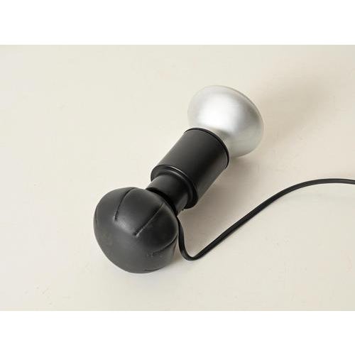 Model 600/C Black Leather Table Lamp by Gino Sarfatti for Arteluce, Italy, 1966 For Sale - Image 11 of 13