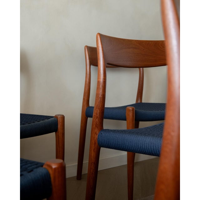Danish Modern Teak Dining Chairs Model 77 by Niels Otto Møller for j.l. Møllers Møbelfabrik, Denmark, 1960s, Set of 6 For Sale - Image 12 of 18