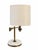 A stylish vintage swing-arm table lamp combining clean modernist lines with warm metallic detailing and a substantial...