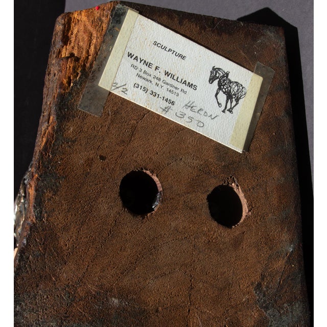 Metal Bronze Heron Sculpture by Wayne F Williams For Sale - Image 7 of 7