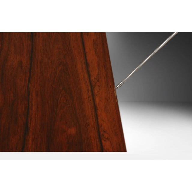 Milo Baughman Mid Century Rosewood Chrome Square Milo Baughman Style Coffee Table For Sale - Image 4 of 11