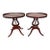 Vintage Mersman Accent Oval Side Tables, Lyre Harp Base, Mahogany Set of Two For Sale