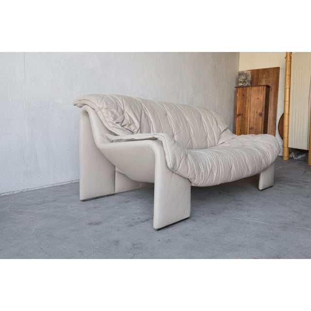 De Sede 1970s Post Modern Leather Loveseat by Intertime Switzerland For Sale - Image 4 of 10