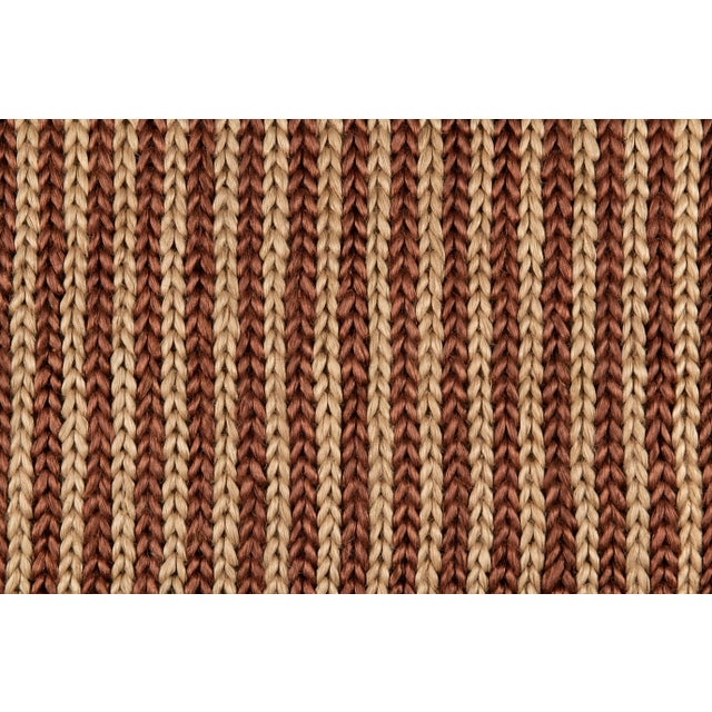 Part & Parcel Goods Jute Braid Runner, 2’6”x12’, Chocolate and Nutmeg Stripe For Sale - Image 4 of 5