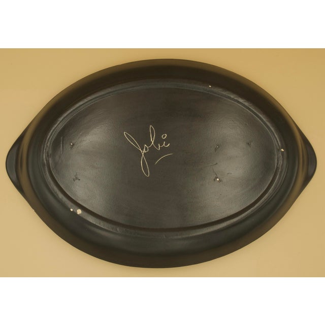 Ivory Pair of Signed Jobi Studio Pottery Platters, Cape Cod, Mid-Century Modern For Sale - Image 8 of 8