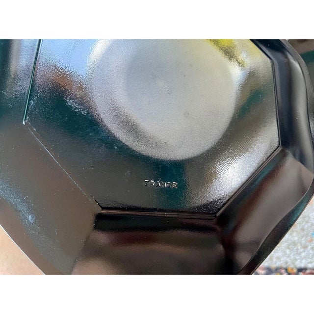 1980s Vintage Black Glass Salad Plates by Arcoroc Octime – Set of 4 – 7.5" – Set of 4 For Sale - Image 5 of 6