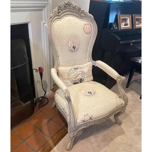 Bleached Victorian Parlor Chair Chairish