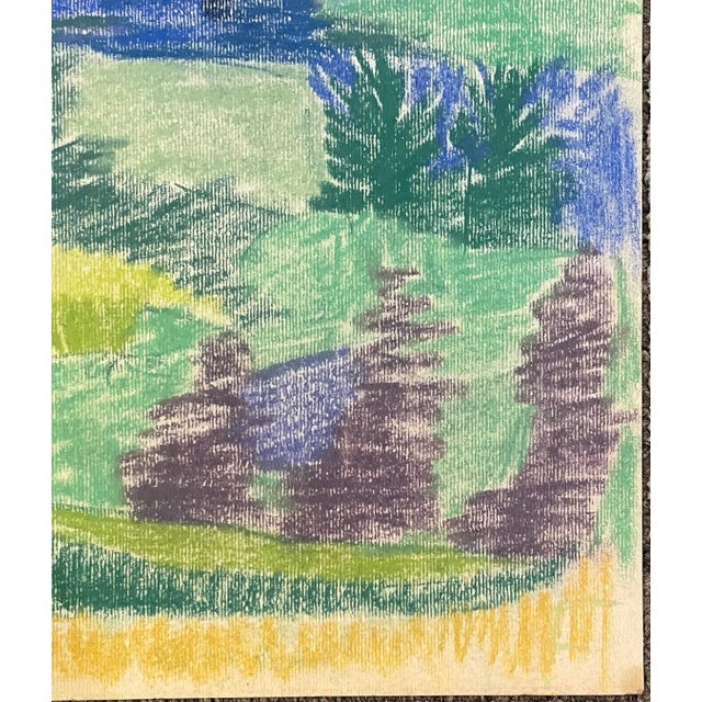Vermont landscape pastel on paper by Vermont artist Frank Wallace (1915/18-2003). Wallace was born in Toledo, Ohio and...