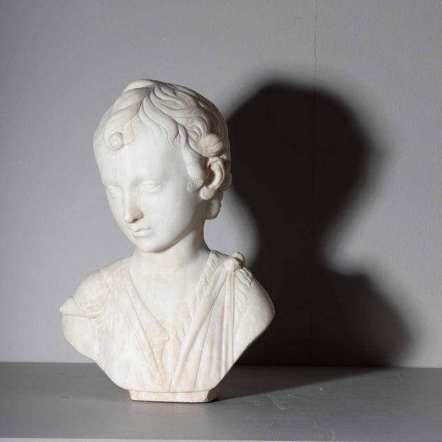 Late 19th Century Bust of John the Baptist as Child in the manner of Karl Storck For Sale - Image 12 of 18