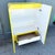 Postmodern Postmodern Yellow Gloss Laminate Waterfall Cabinet With Gold Accents For Sale - Image 3 of 9