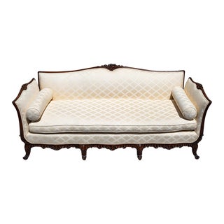 Late 19th Century Antique French Provincial Carved Wood Sofa For Sale