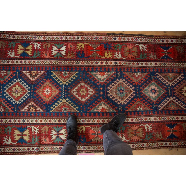 Antique Caucasian Rug Runner - 3'9" X 12'8" For Sale - Image 10 of 13