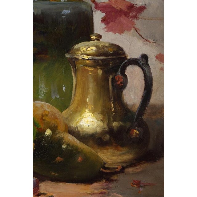Alfred Arthur Brunel De Neuville, Still Life, 1890, Canvas, Framed For Sale - Image 9 of 18