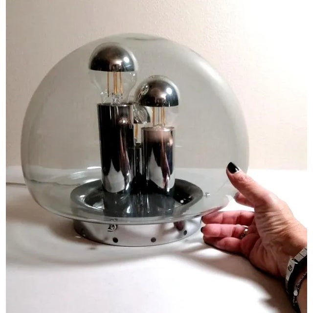 1960s Doria-Werk Style German Table Lamp “Ball Lamp” Space Age Design For Sale - Image 10 of 13
