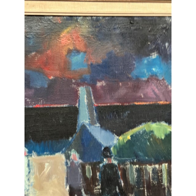 Arnold W. Pedersen, Promenad, 1960s, Oil Painting on Canvas, Framed For Sale - Image 8 of 17