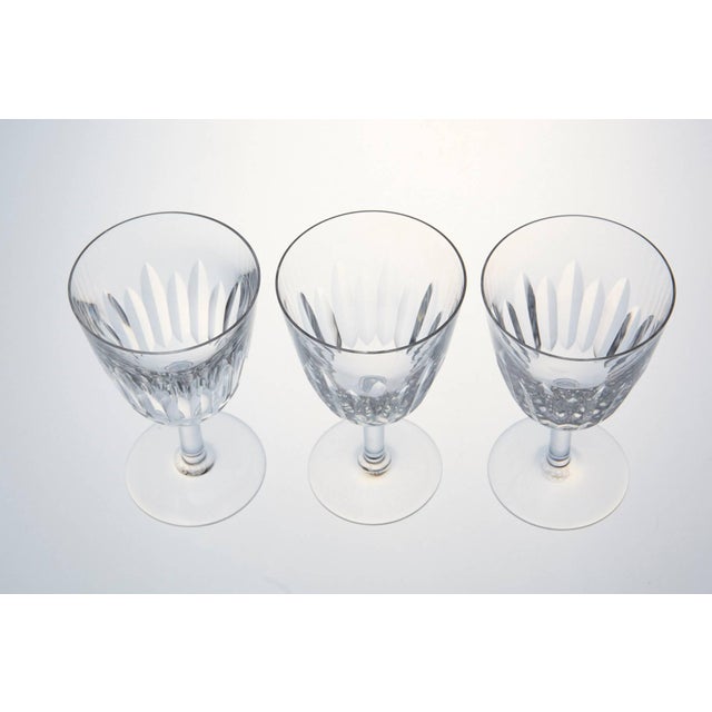 Set of Ten Baccarat Crystal 'Lorraine' Pattern White Wine Glasses
