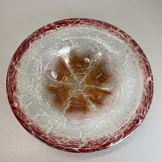 Baushaus Art Deco German Red Glass Bowl by Karl Wiedmann for WMF Ikora, 1930s For Sale - Image 14 of 18