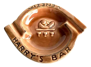 Vintage Harry's Bar Venezia Ceramic Ashtray