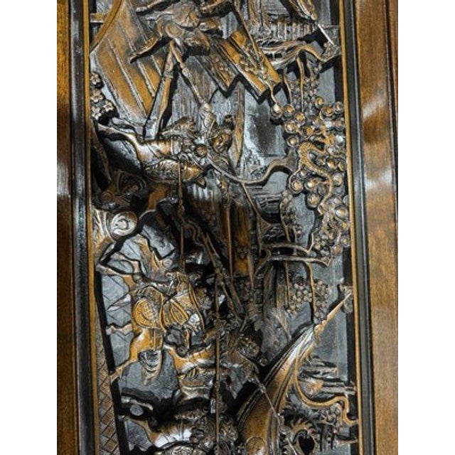 Late 20th Century Custom Hand Carved Coffee Table Oriental For Sale In Miami - Image 6 of 9
